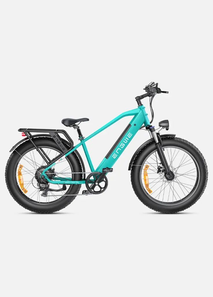 ENGWE E26 – Bicicleta eléctrica fat bike 26" todoterreno 140 km, cuadro alto o bajo color Azul gema
