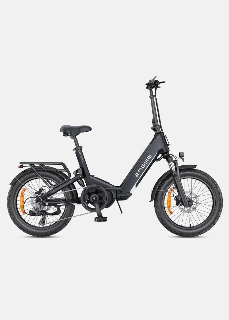 ENGWE L20 3.0 Pro – Bicicleta eléctrica compacta plegable con suspensión total, GPS y 160 km color Negro